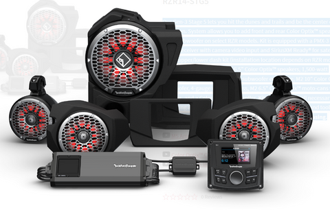 PMX-3, 1500 Watt, Front Color Optix™ Speaker, Subwoofer & Rear Speaker Kit for Select Polaris® RZR® Models